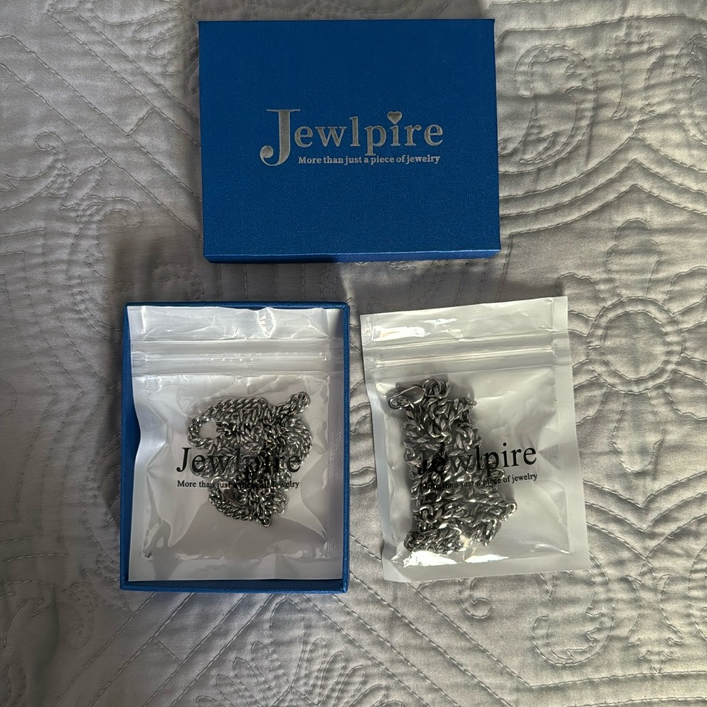 stainless steel Cuban link chains 2x